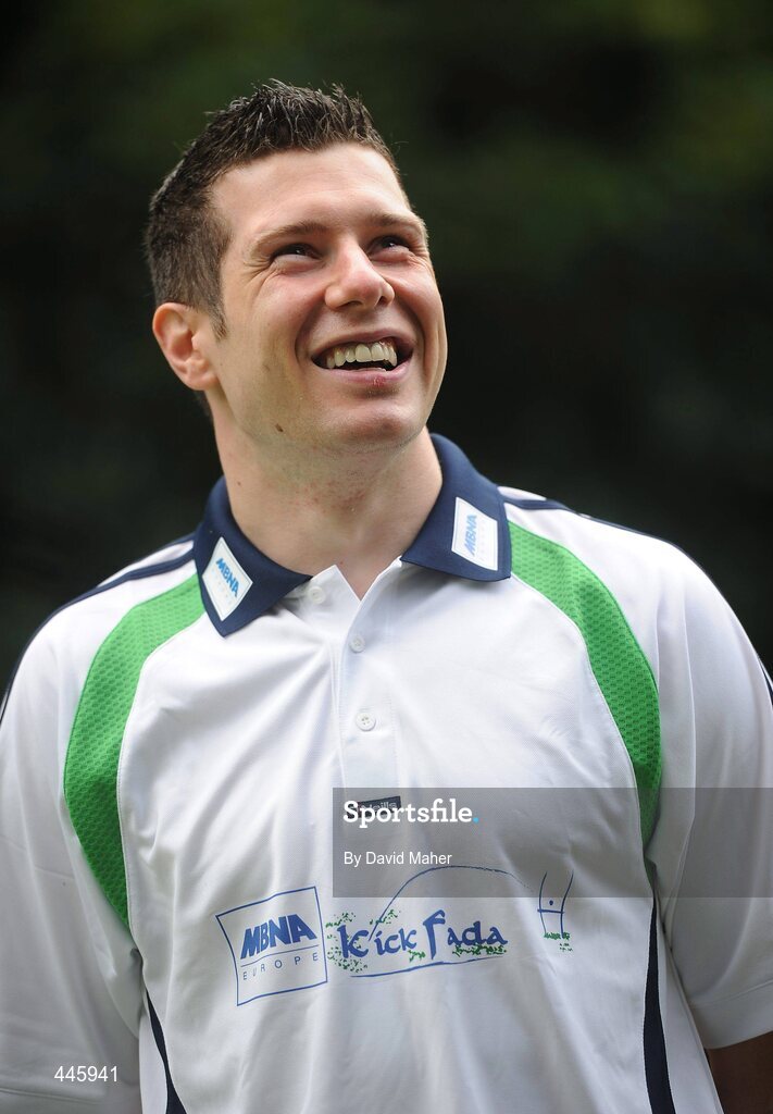 28 July 2010; Sean Cavanagh, Tyrone, at the launch of the MBNA Kick Fada 2010. The 11th annual MBNA Kick Fada will take place at Bray Emmets GAA Club on Saturday 11th September and will feature over 20 stars of inter county Gaelic football. Bank of America and MBNA, Hatch Street, Dublin and Iveagh Gardens. Picture credit: David Maher / SPORTSFILE