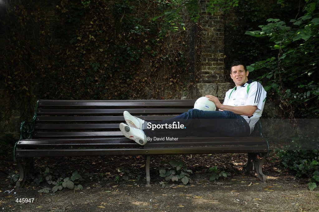28 July 2010; Sean Cavanagh, Tyrone, at the launch of the MBNA Kick Fada 2010. The 11th annual MBNA Kick Fada will take place at Bray Emmets GAA Club on Saturday 11th September and will feature over 20 stars of inter county Gaelic football. Bank of America and MBNA, Hatch Street, Dublin and Iveagh Gardens. Picture credit: David Maher / SPORTSFILE