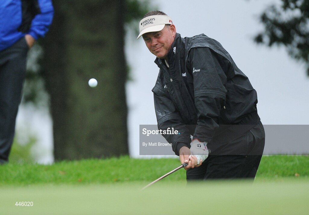 28 July 2010; Darren Clarke pitches onto the 11th green. 3 Irish Open Golf Championship - Pro Am, Killeen Course, Killarney Golf & Fishing Club, Killarney, Co. Kerry. Picture credit: Matt Browne / SPORTSFILE