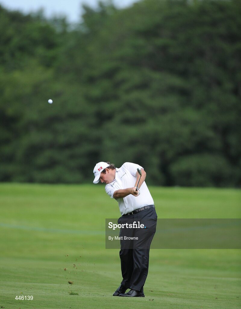 28 July 2010; Shane Lowry plays his second shot from the 15th fairway. 3 Irish Open Golf Championship - Pro Am, Killeen Course, Killarney Golf & Fishing Club, Killarney, Co. Kerry. Picture credit: Matt Browne / SPORTSFILE