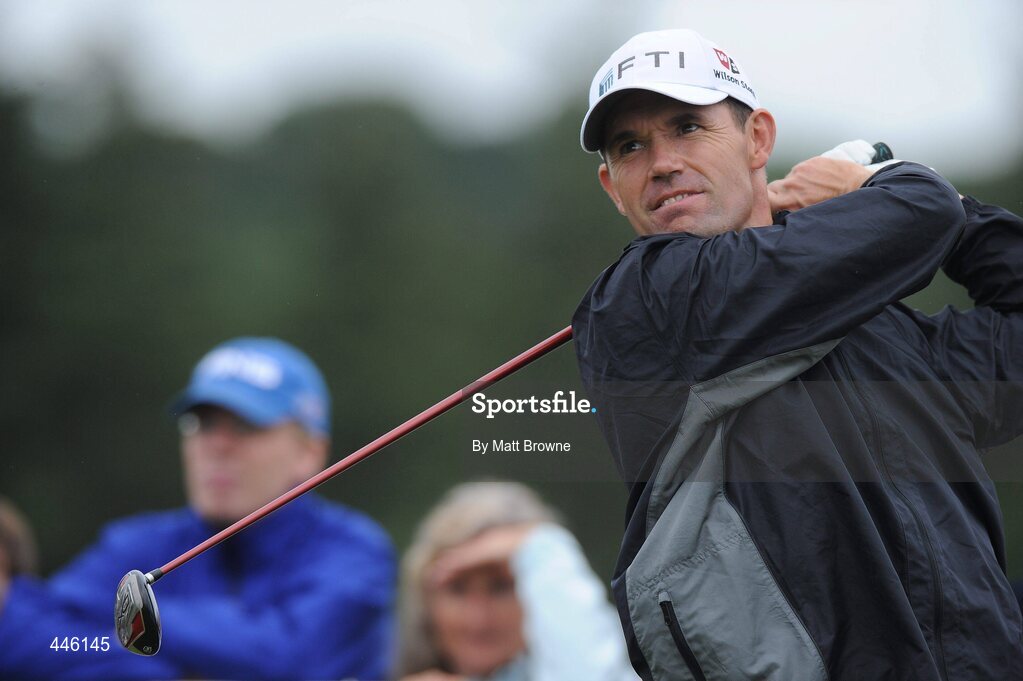 28 July 2010; Padraig Harringtom on the 18th tee box. 3 Irish Open Golf Championship - Pro Am, Killeen Course, Killarney Golf & Fishing Club, Killarney, Co. Kerry. Picture credit: Matt Browne / SPORTSFILE