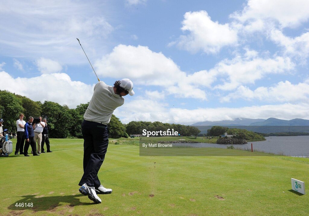 28 July 2010; Rory Mcllroy watches his tee shot from the 3rd. 3 Irish Open Golf Championship - Pro Am, Killeen Course, Killarney Golf & Fishing Club, Killarney, Co. Kerry. Picture credit: Matt Browne / SPORTSFILE