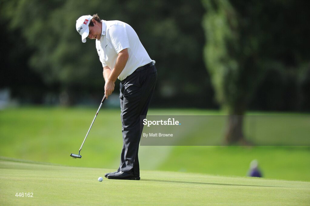 28 July 2010; Shane Lowry watches his putt on the 15th green. 3 Irish Open Golf Championship - Pro Am, Killeen Course, Killarney Golf & Fishing Club, Killarney, Co. Kerry. Picture credit: Matt Browne / SPORTSFILE