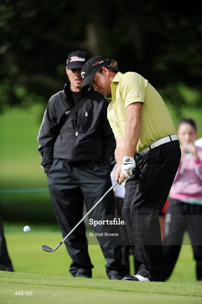28 July 2010; Graeme McDowell pitches onto the 15th green. 3 Irish Open Golf Championship - Pro Am, Killeen Course, Killarney Golf & Fishing Club, Killarney, Co. Kerry. Picture credit: Matt Browne / SPORTSFILE