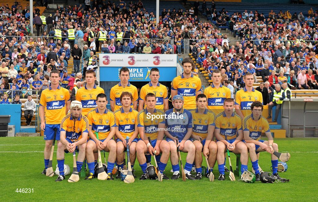 28 July 2010; The Clare team. Bord Gáis Energy GAA Hurling Under 21 Munster Championship Final, Tipperary v Clare, Semple Stadium, Thurles, Co. Tipperary. Picture credit: Diarmuid Greene / SPORTSFILE