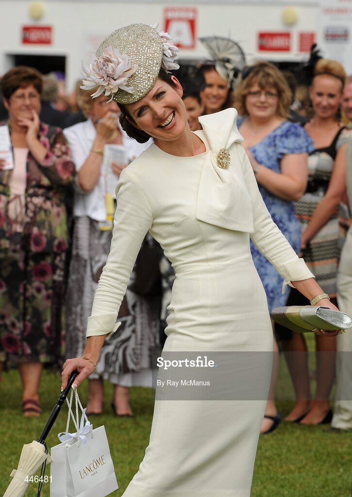 29 July 2010; Annmarie O'Leary, from Camp, Tralee, Co. Kerry, winner of Anthony Ryan's Best Dressed Lady competition on Ladies' Day at the Galway Races. Galway Racing Festival 2010, Ballybrit, Galway. Picture credit: Ray McManus / SPORTSFILE