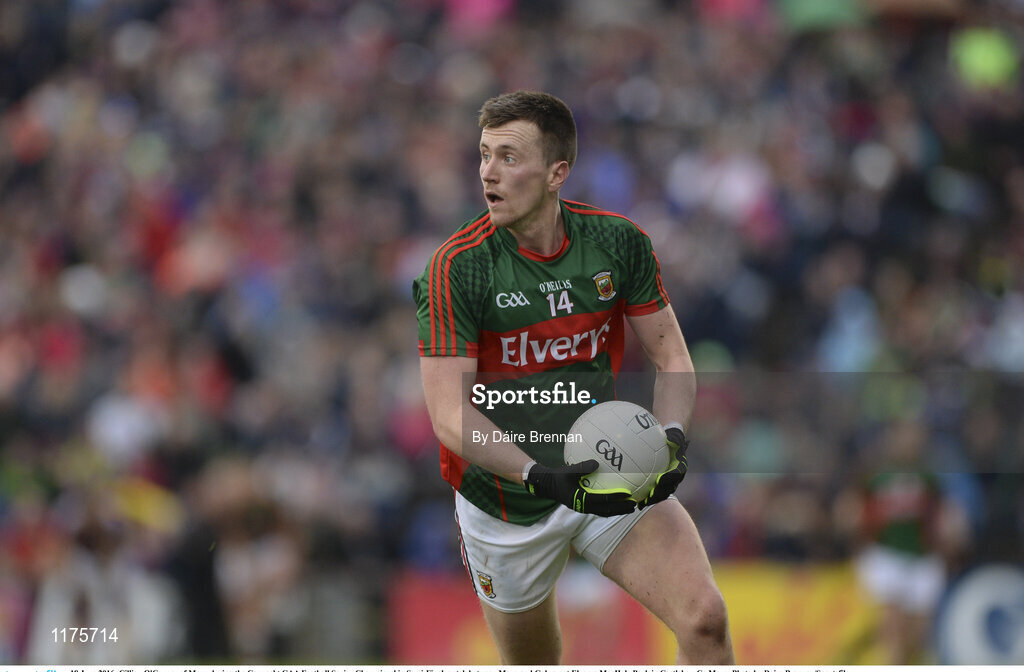 18 June 2016; Cillian O'Connor of Mayo during the Connacht GAA Football Senior Championship Semi-Final match between Mayo and Galway at Elverys MacHale Park in Castlebar, Co Mayo. Photo by Daire Brennan/Sportsfile