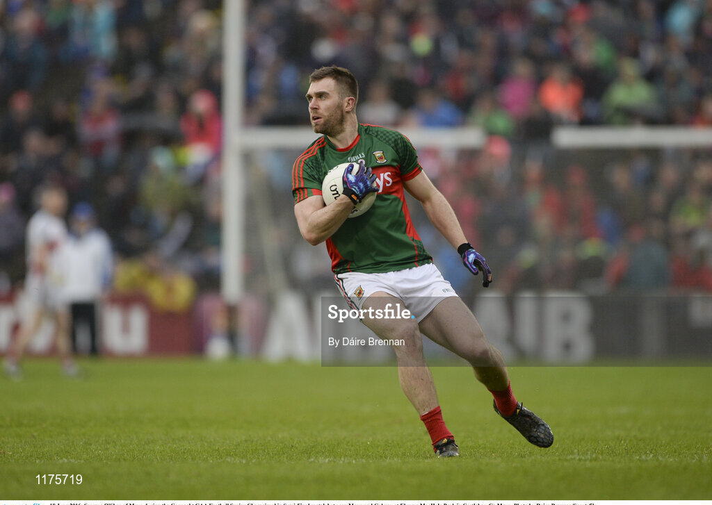 18 June 2016; Seamus O'Shea of Mayo during the Connacht GAA Football Senior Championship Semi-Final match between Mayo and Galway at Elverys MacHale Park in Castlebar, Co Mayo. Photo by Daire Brennan/Sportsfile