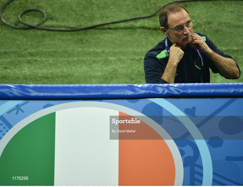 21 June 2016; Republic of Ireland manager Martin O'Neill at the Grand Stade Lille Métropole, Lille, France Photo by David Maher/Sportsfile