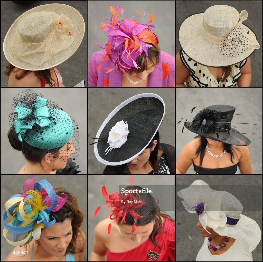 29 July 2010; A composite photo of racegoers in hats on Ladies' Day at the Galway Races. Galway Racing Festival 2010, Ballybrit, Galway. Picture credit: Ray McManus / SPORTSFILE