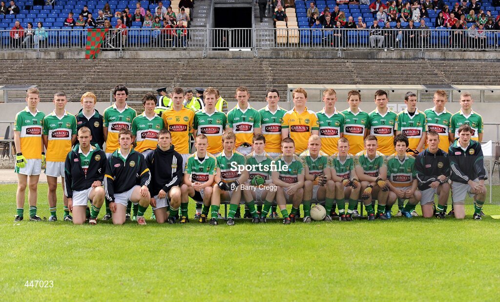 31 July 2010; The Offaly team. ESB GAA Football All-Ireland Minor Championship Quarter-Final, Mayo v Offaly, Dr. Hyde Park, Roscommon. Picture credit: Barry Cregg / SPORTSFILE