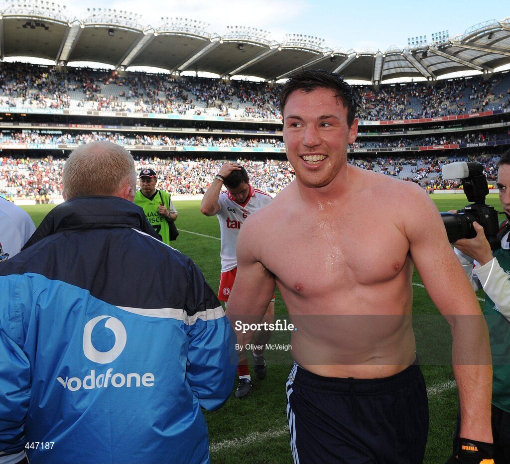 31 July 2010; Éamon Fennell, Dublin, leaves the pitch after the game. GAA Football All-Ireland Senior Championship Quarter-Final, Tyrone v Dublin, Croke Park, Dublin. Picture credit: Oliver McVeigh / SPORTSFILE
