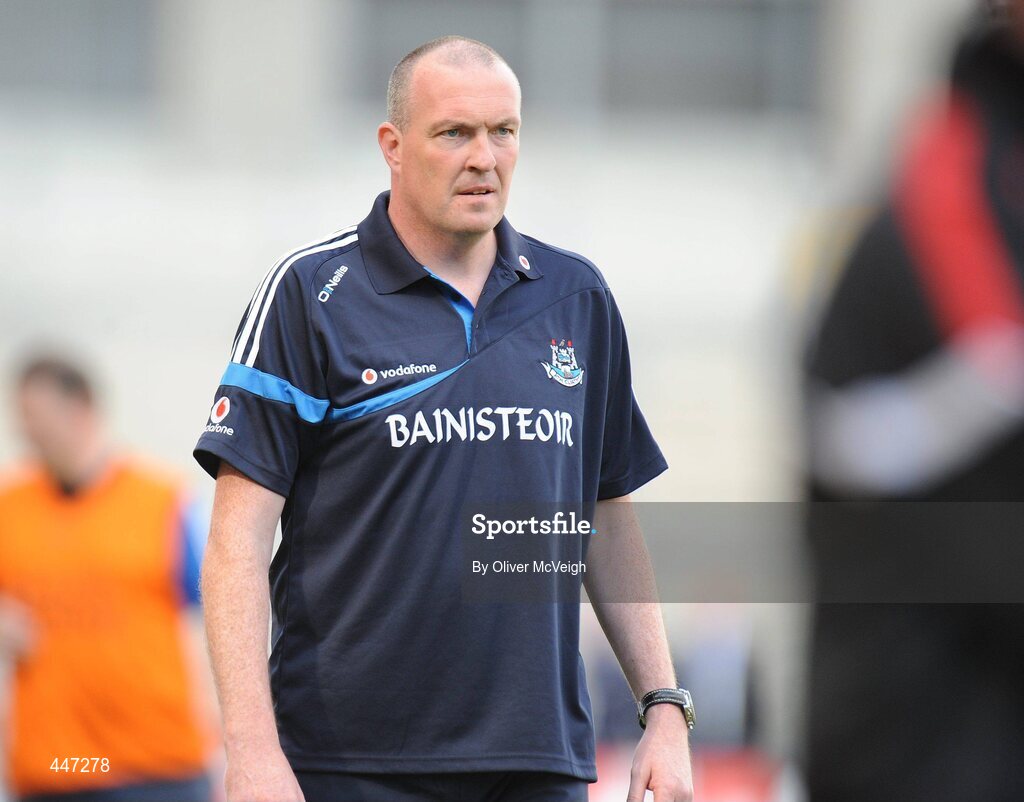 31 July 2010; Dublin manager, Pat Gilroy, watches from the sideline in the closing minutes. GAA Football All-Ireland Senior Championship Quarter-Final, Tyrone v Dublin, Croke Park, Dublin. Picture credit: Oliver McVeigh / SPORTSFILE