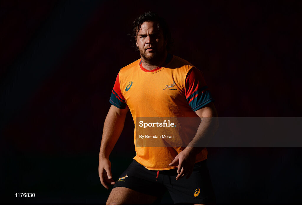 23 June 2016; Frans Malherbe of South Africa during rugby squad training at the Nelson Mandela Bay Stadium, Port Elizabeth, South Africa. Photo by Brendan Moran/Sportsfile