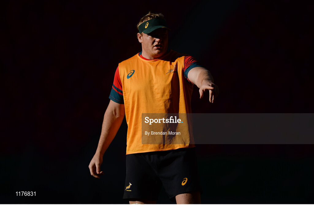 23 June 2016; Adriaan Strauss of South Africa during rugby squad training at the Nelson Mandela Bay Stadium, Port Elizabeth, South Africa. Photo by Brendan Moran/Sportsfile