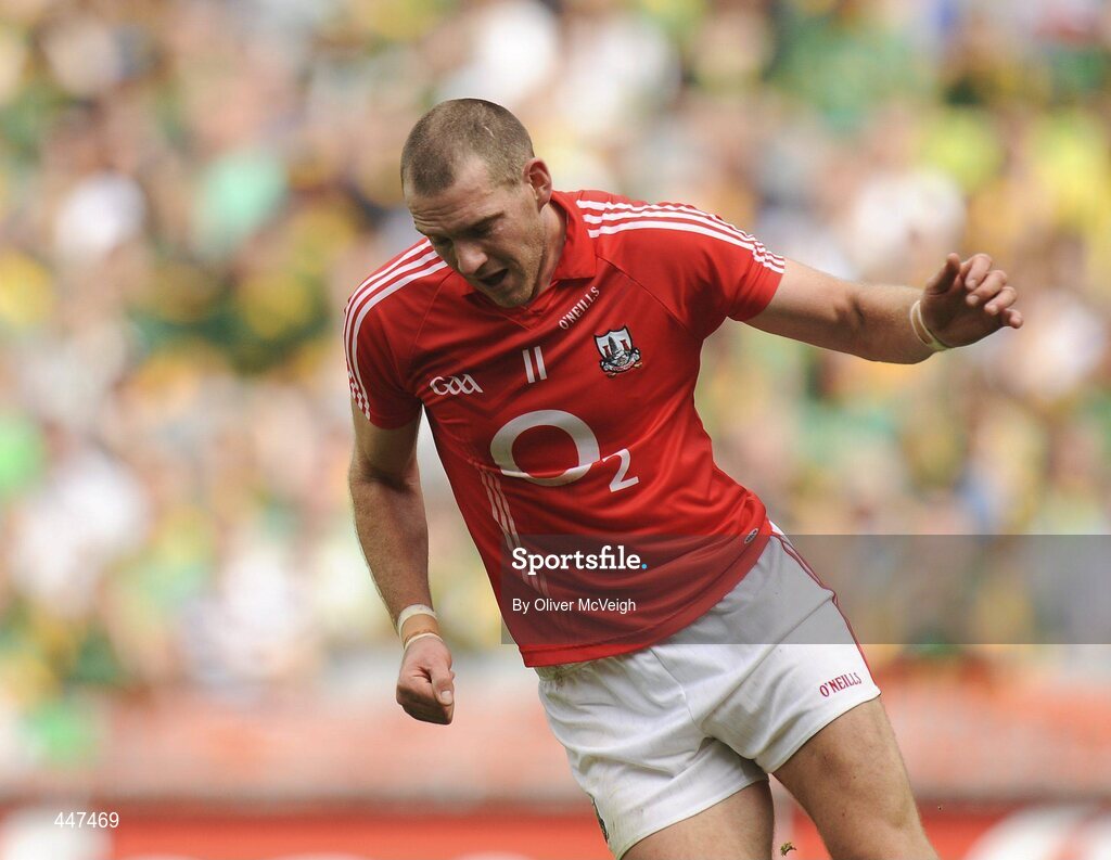 1 August 2010; Pearse O'Neill, Cork, celebrates after scoring his side's second half goal. GAA Football All-Ireland Senior Championship Quarter-Final, Roscommon v Cork, Croke Park, Dublin. Picture credit: Oliver McVeigh / SPORTSFILE