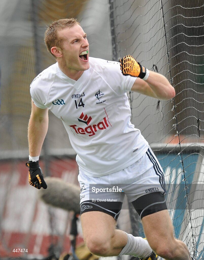 1 August 2010; Alan Smith, Kildare, celebrates after scoring his side's second goal. GAA Football All-Ireland Senior Championship Quarter-Final, Meath v Kildare, Croke Park, Dublin. Picture credit: David Maher / SPORTSFILE