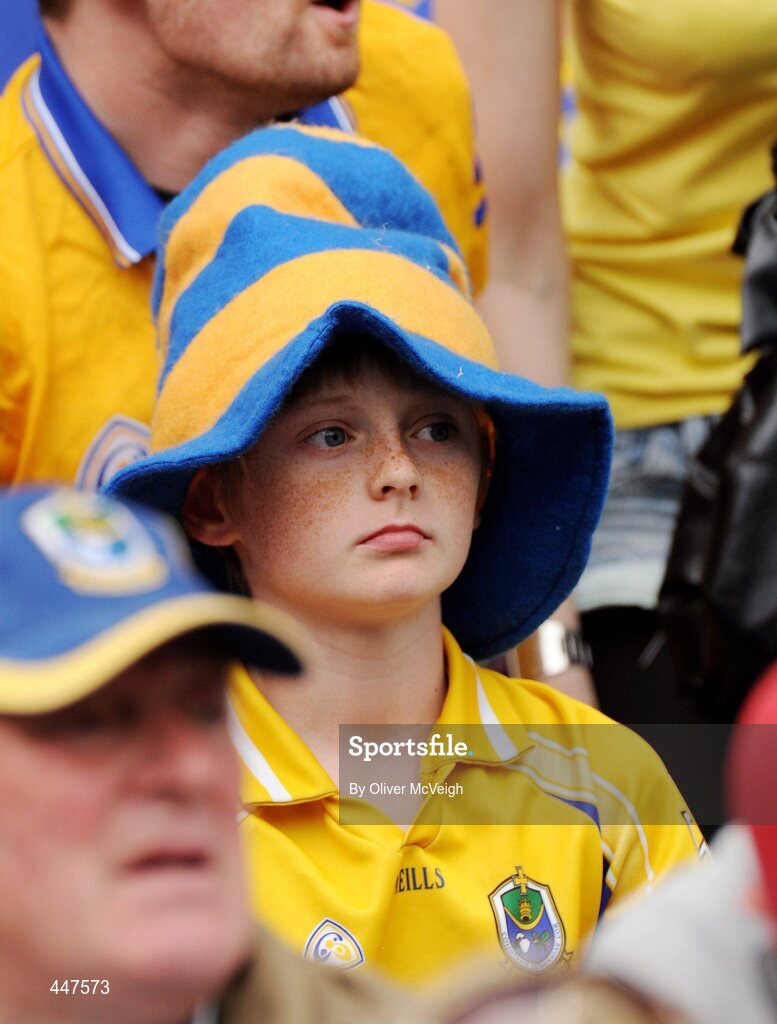 1 August 2010; A young Roscommon supporter at the game. Supporters at the GAA Football All-Ireland Senior Championship Quarter-Finals, Croke Park, Dublin. Picture credit: Oliver McVeigh / SPORTSFILE