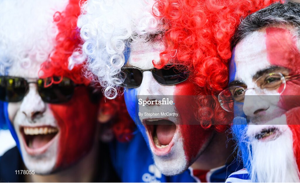 26 June 2016; French supporters ahead of the UEFA Euro 2016 Round of 16 match between France and Republic of Ireland at Stade des Lumieres in Lyon, France. Photo by Stephen McCarthy/Sportsfile