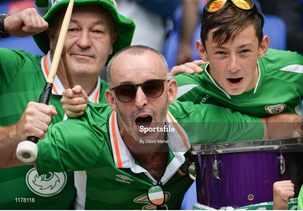 26 June 2016; Republic of Ireland supporters ahead of the UEFA Euro 2016 Round of 16 match between France and Republic of Ireland at Stade des Lumieres in Lyon, France. Photo by David Maher/Sportsfile