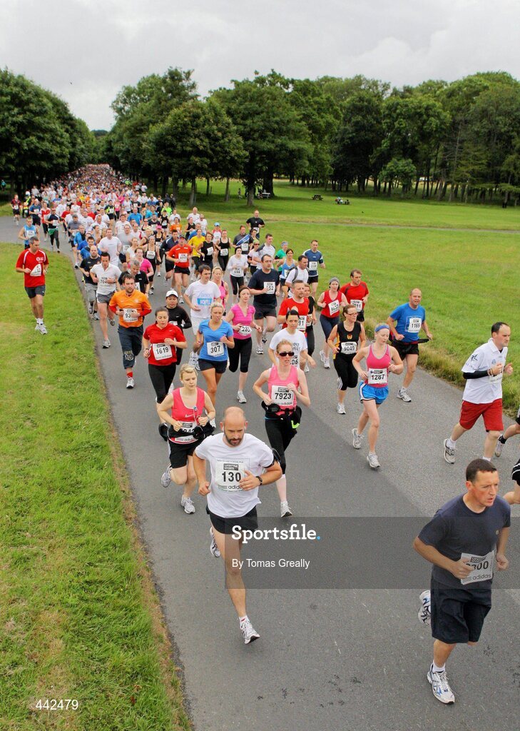 18 July 2010; A general view of a section of the 6,000 runners in action during the Lifestyle Sports - adidas Irish Runner 5 mile. Phoenix Park, Dublin. Picture credit: Tomas Greally / SPORTSFILE