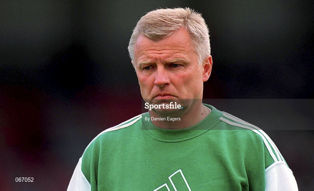 11 July 2001; FC Levadia Maardu head coach Valeri Bondarenko during the UEFA Champions League First Qualifying Round First Leg match between Bohemians and FC Levadia Maardu at Dalymount Park in Dublin. Photo by Damien Eagers/Sportsfile