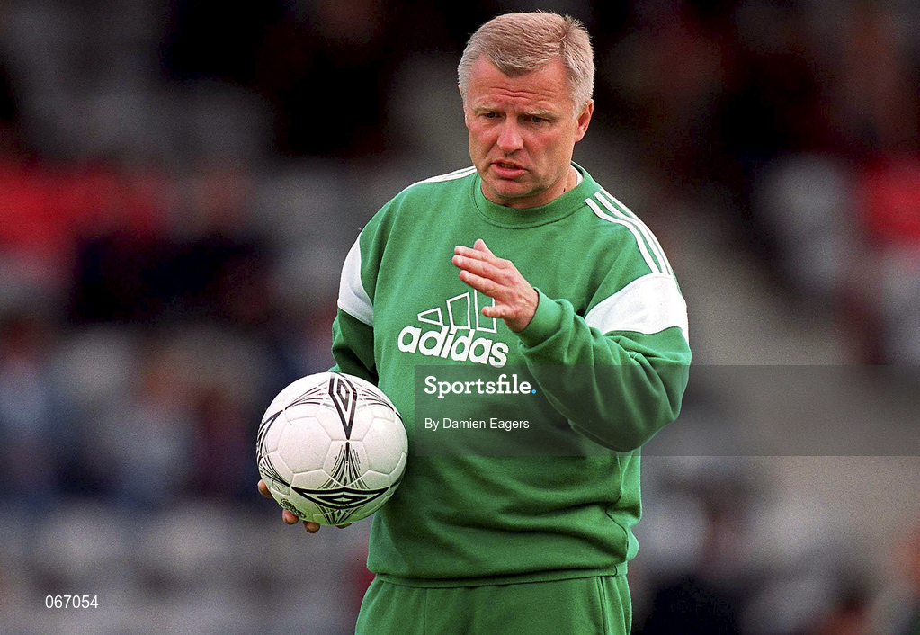 11 July 2001; FC Levadia Maardu head coach Valeri Bondarenko during the UEFA Champions League First Qualifying Round First Leg match between Bohemians and FC Levadia Maardu at Dalymount Park in Dublin. Photo by Damien Eagers/Sportsfile