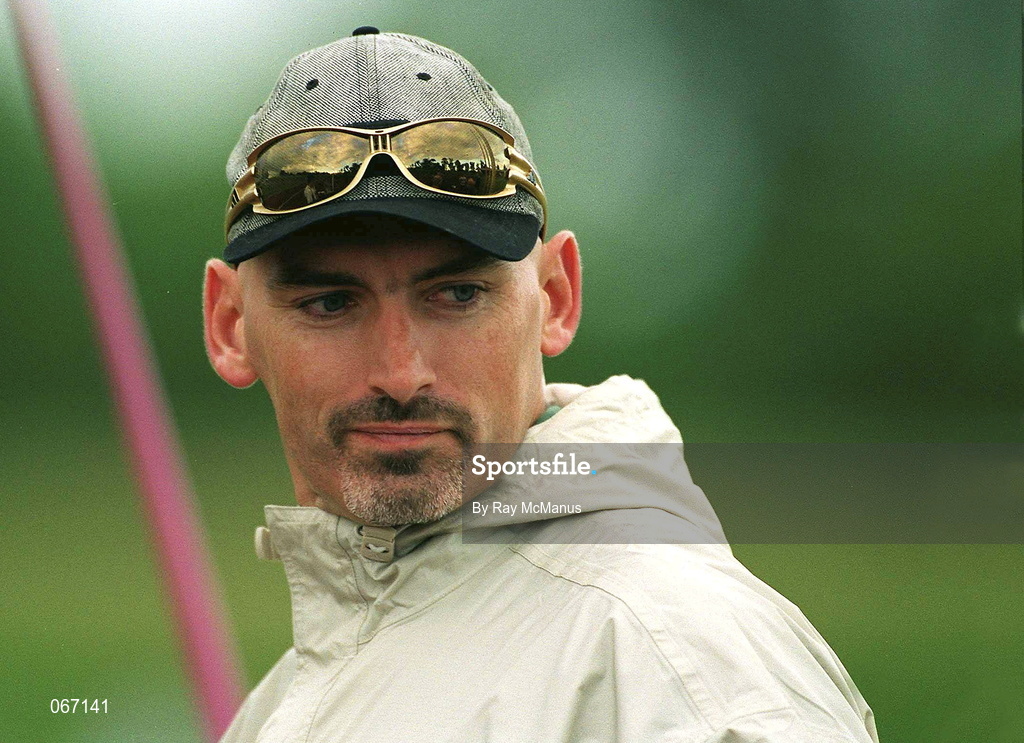 29 June 2001; Javelin thrower Terry McHugh during the Dublin International Athletics meet at Morton Stadium in Santry, Dublin. Photo by Ray McManus/Sportsfile