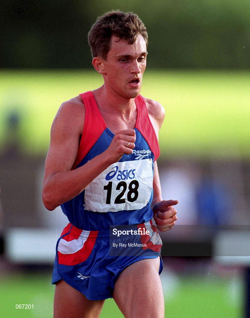 29 June 2001; Dimitriy Sememov of Russia competing in the men's 5000m during the Dublin International Athletics meet at Morton Stadium in Santry, Dublin. Photo by Ray McManus/Sportsfile