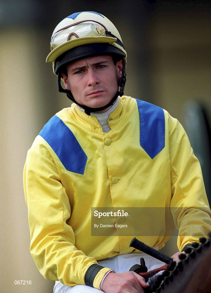 30 June 2001; Jockey Pat Smullen at the Curragh Racecourse in Kildare. Photo by Damien Eagers/Sportsfile