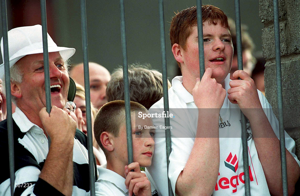 30 June 2001; Kildare supporters during the Bank of Ireland All-Ireland Senior Football Championship Qualifier Round 2 match between Kildare and Donegal at St Conleth's Park in Newbridge, Kildare. Photo by Damien Eagers/Sportsfile