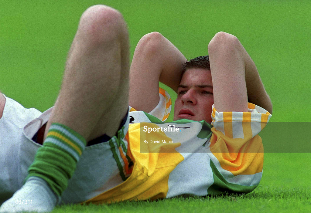 15 July 2001; A dejected Ronan Lally of Offaly after the Leinster Minor Football Championship Final match between Dublin and Offaly in Croke Park, Dublin. Photo by David Maher/Sportsfile