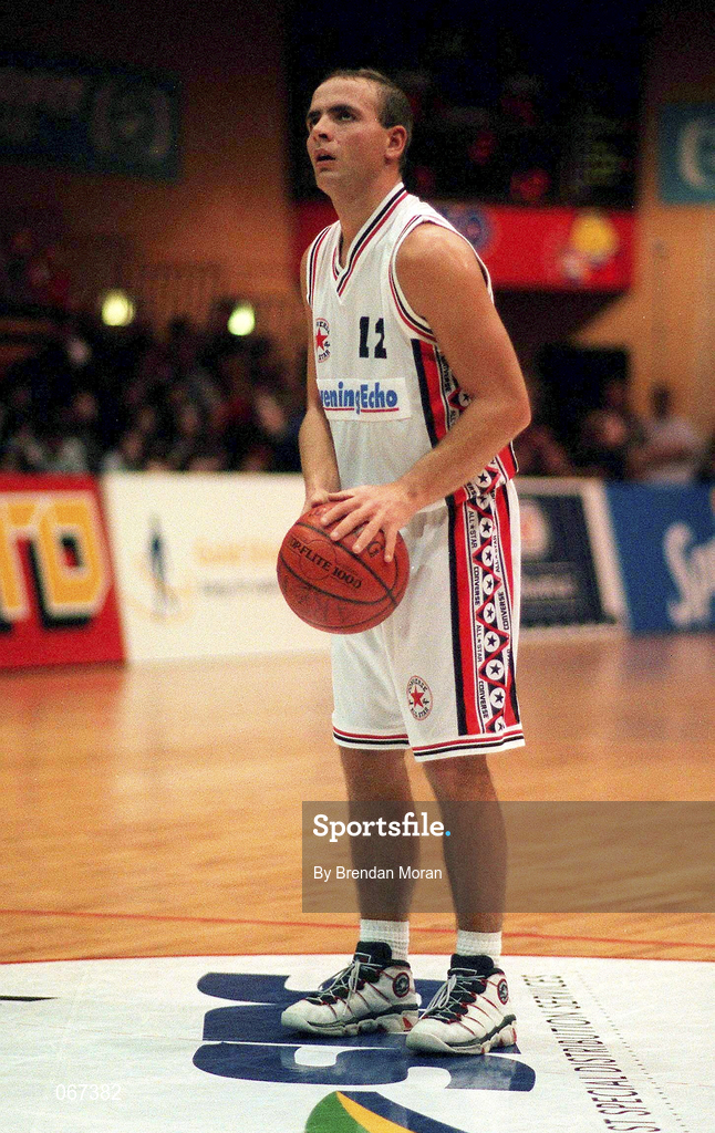 24 January 1998; Gordon Fitzgerald of Neptune during the Sprite Men's Senior National Cup Semi-Final between Neptune and Tolka Rovers at the National Basketball Arena in Tallaght, Dublin. Photo by Brendan Moran/Sportsfile