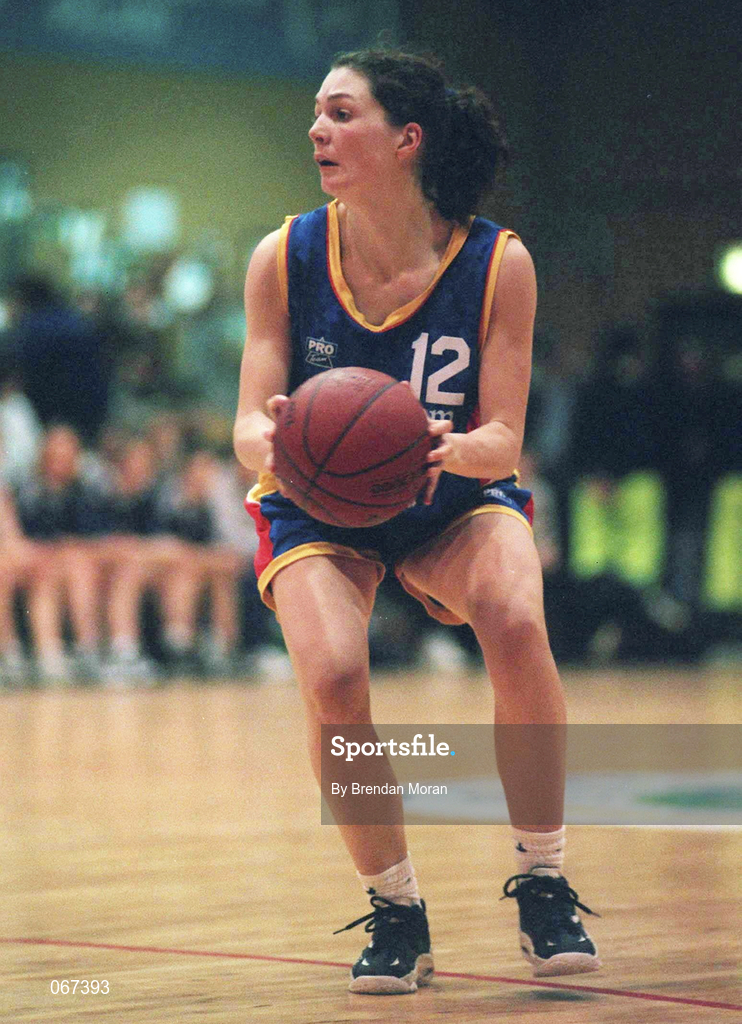 24 January 1998; Christine Kiely of Snowcream Waterford Wildcats during the Sprite Women's Senior National Cup Semi-Final between Snowcream Waterford Wildcats and Meteors at the National Basketball Arena in Tallaght, Dublin. Photo by Brendan Moran/Sportsfile