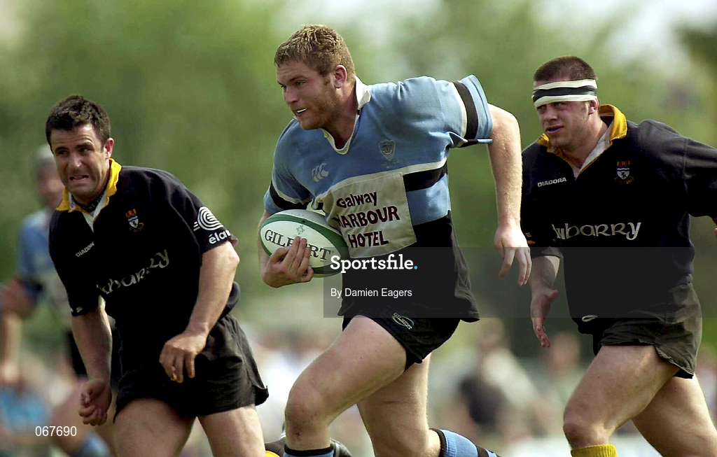 12 May 2001; Damien Browne of Galwegians during the AIB All-Ireland League Division 1 match between Galwegians and Buccaneers at Crowley Park in Galway. Photo by Damien Eagers/Sportsfile