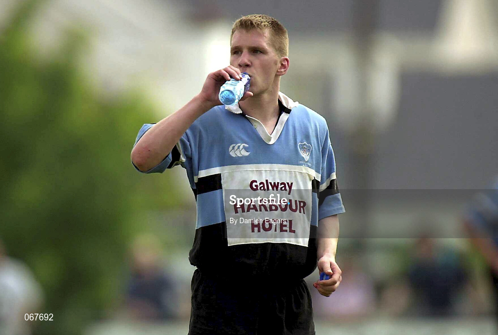 12 May 2001; Denver Rumney of Galwegians during the AIB All-Ireland League Division 1 match between Galwegians and Buccaneers at Crowley Park in Galway. Photo by Damien Eagers/Sportsfile