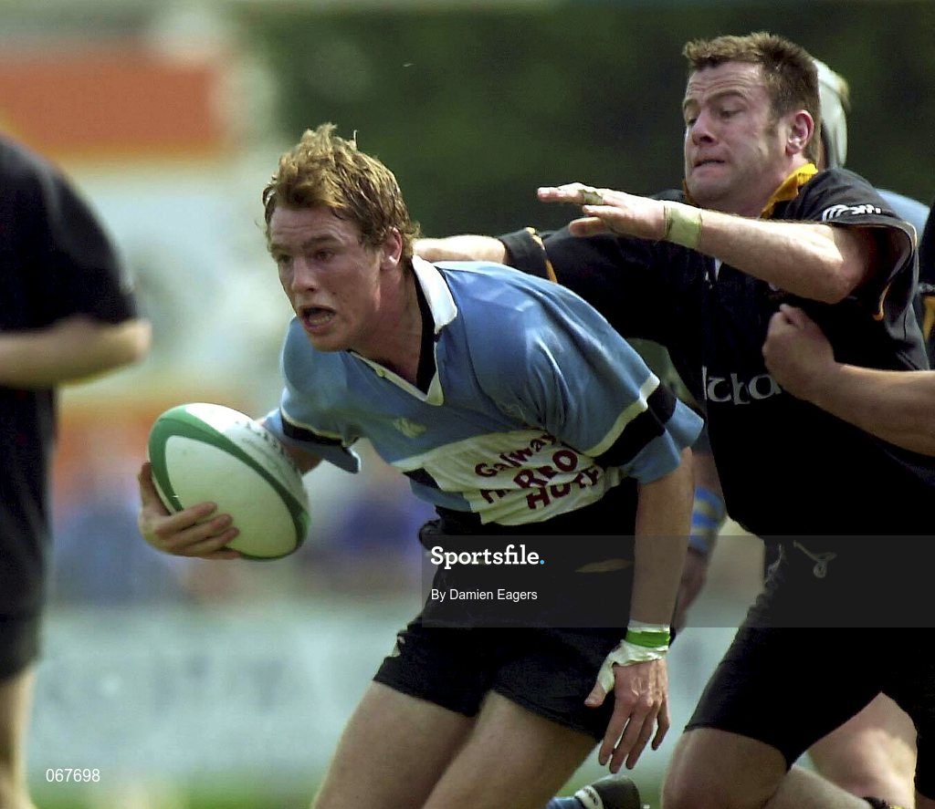 12 May 2001; Gavin Duffy of Galwegians during the AIB All-Ireland League Division 1 match between Galwegians and Buccaneers at Crowley Park in Galway. Photo by Damien Eagers/Sportsfile