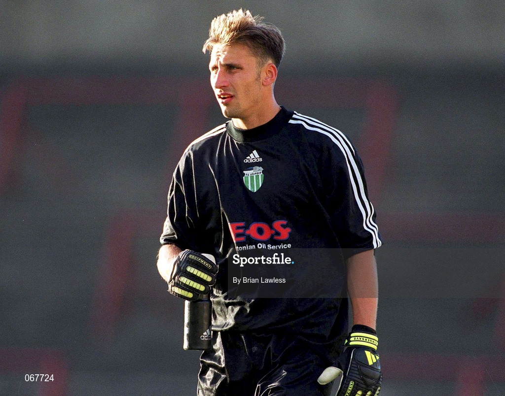 11 July 2001; Ernest Martinsons of FC Levadia Maardu during the UEFA Champions League First Qualifying Round First Leg match between Bohemians and FC Levadia Maardu at Dalymount Park in Dublin. Photo by Brian Lawless/Sportsfile