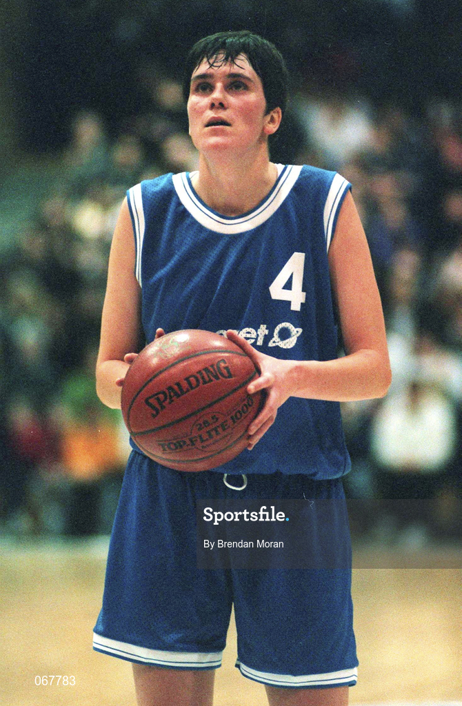 25 January 1998; Ann Marie Kyne of Opennet Naomh Mhuire during the Sprite Women's Senior National Cup Final between Snowcream Waterford Wildcats and Opennet Naomh Mhuire at the National Basketball Arena in Tallaght, Dublin. Photo by Brendan Moran/Sportsfile