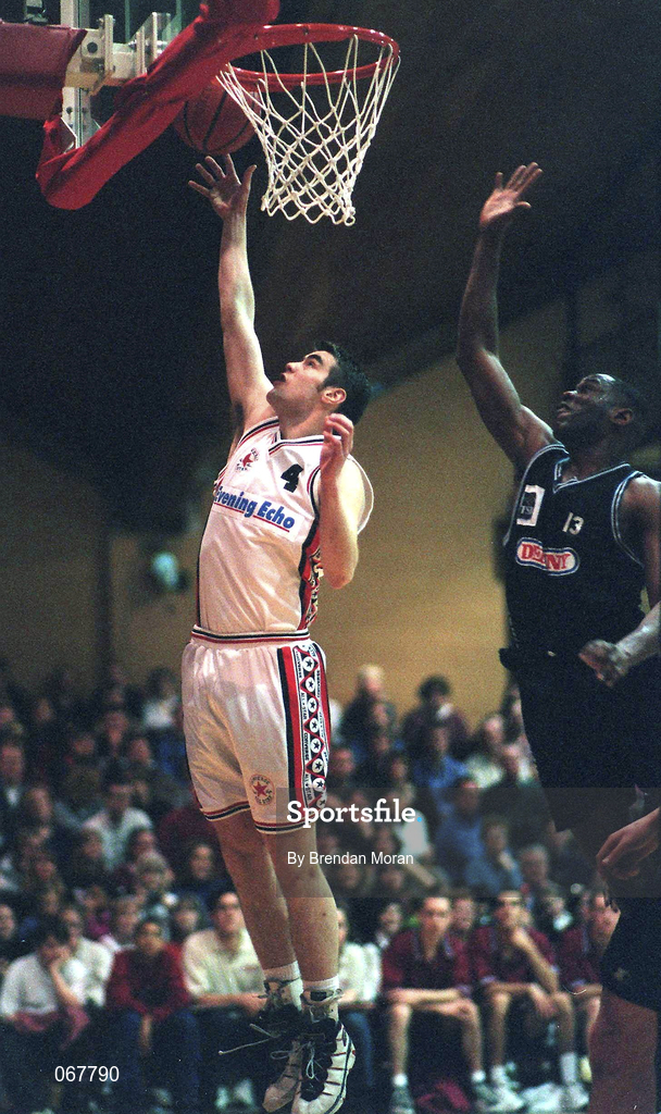 25 January 1998; Malcolm Thompson of Neptune during the Sprite Men's Senior National Cup Final between Denny Notre Dame and Neptune at the National Basketball Arena in Tallaght, Dublin. Photo by Brendan Moran/Sportsfile