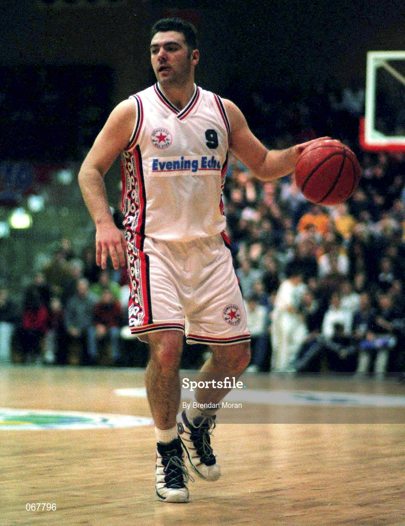 25 January 1998; Stephen McCarthy of Neptune during the Sprite Men's Senior National Cup Final between Denny Notre Dame and Neptune at the National Basketball Arena in Tallaght, Dublin. Photo by Brendan Moran/Sportsfile