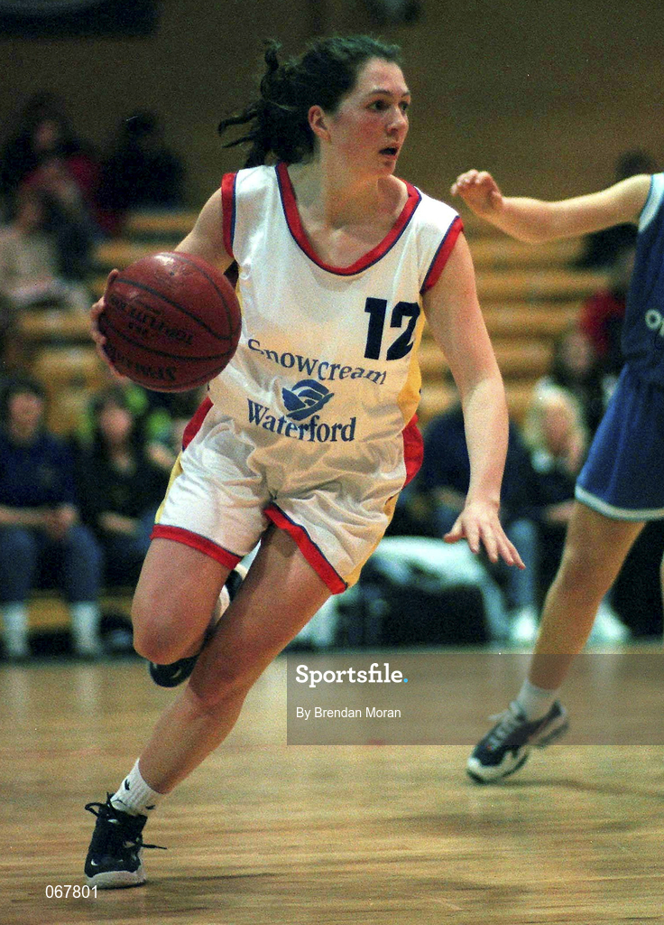 25 January 1998; Christine Kiely of Snowcream Waterford Wildcats during the Sprite Women's Senior National Cup Final between Snowcream Waterford Wildcats and Opennet Naomh Mhuire at the National Basketball Arena in Tallaght, Dublin. Photo by Brendan Moran/Sportsfile
