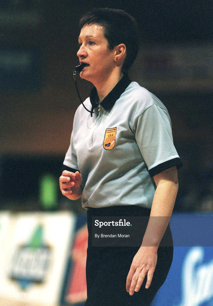 25 January 1998; Referee Denice Rice during the Sprite Women's Senior National Cup Final between Snowcream Waterford Wildcats and Opennet Naomh Mhuire at the National Basketball Arena in Tallaght, Dublin. Photo by Brendan Moran/Sportsfile