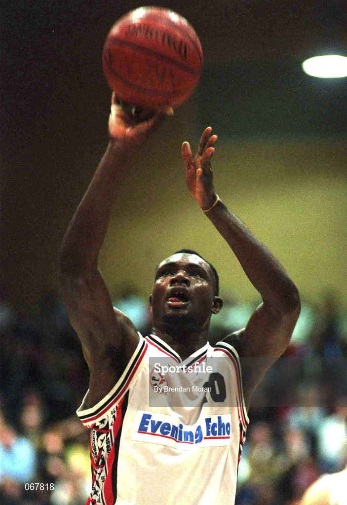 24 January 1998; Harold Joiner of Neptune during the Sprite Men's Senior National Cup Semi-Final between Neptune and Tolka Rovers at the National Basketball Arena in Tallaght, Dublin. Photo by Brendan Moran/Sportsfile