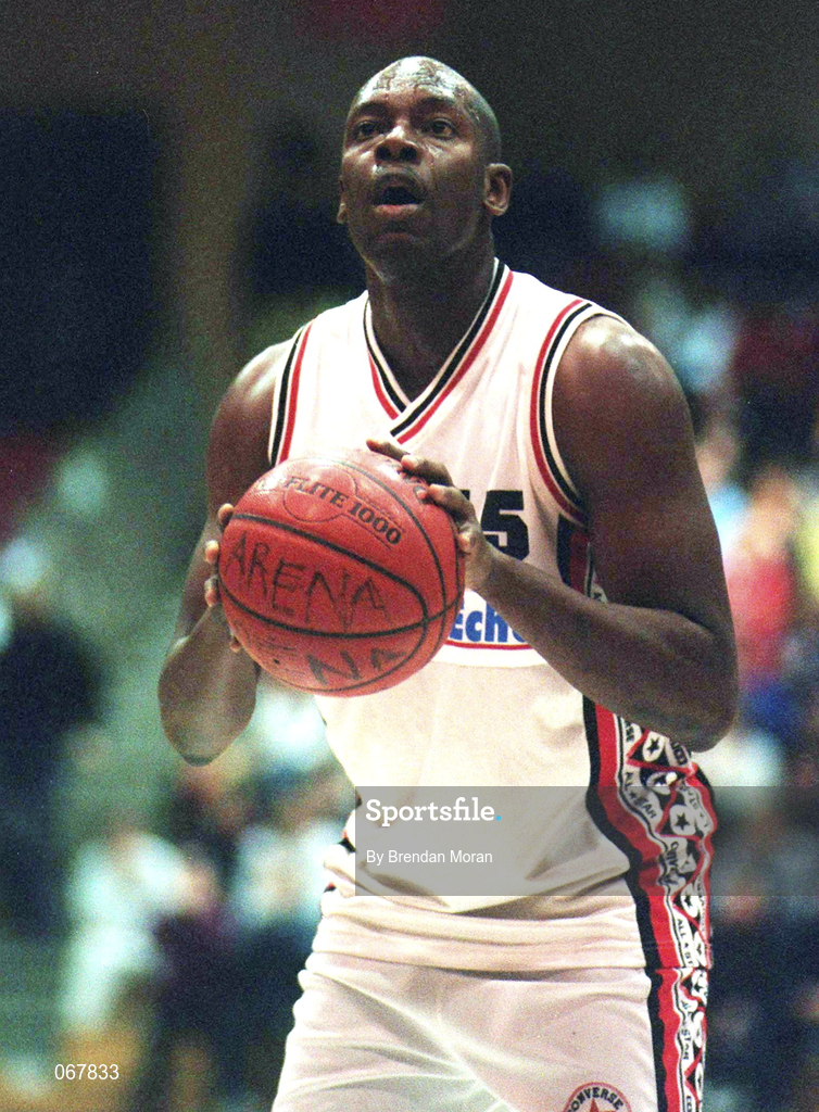 24 January 1998; Augusto Palacios of Neptune during the Sprite Men's Senior National Cup Semi-Final between Neptune and Tolka Rovers at the National Basketball Arena in Tallaght, Dublin. Photo by Brendan Moran/Sportsfile