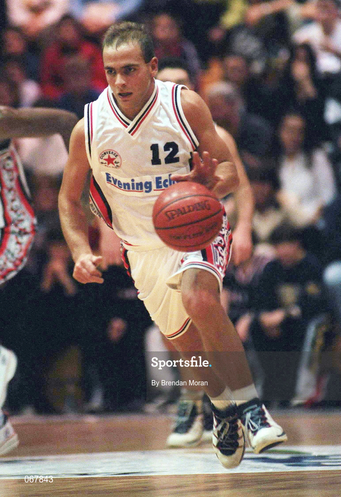 24 January 1998; Gordon Fitzgerald of Neptune during the Sprite Men's Senior National Cup Semi-Final between Neptune and Tolka Rovers at the National Basketball Arena in Tallaght, Dublin. Photo by Brendan Moran/Sportsfile