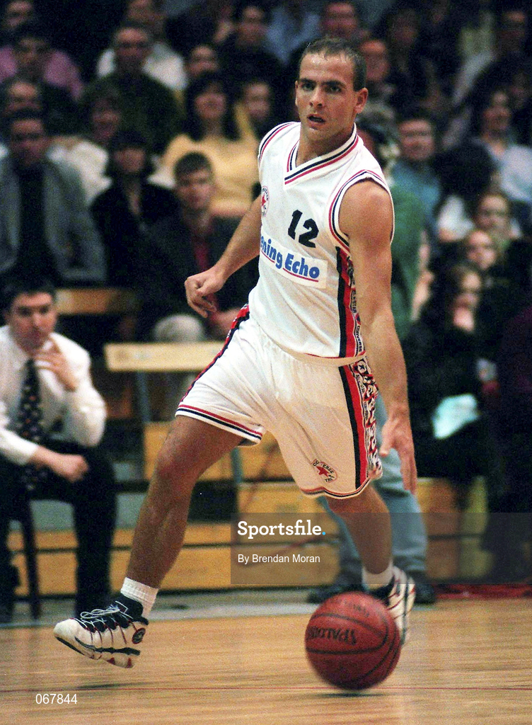 24 January 1998; Gordon Fitzgerald of Neptune during the Sprite Men's Senior National Cup Semi-Final between Neptune and Tolka Rovers at the National Basketball Arena in Tallaght, Dublin. Photo by Brendan Moran/Sportsfile