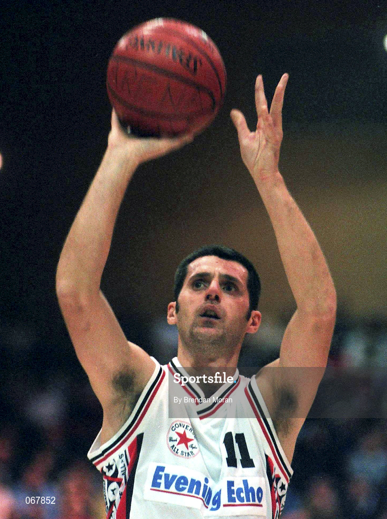 24 January 1998; Tom O'Sullivan of Neptune during the Sprite Men's Senior National Cup Semi-Final between Neptune and Tolka Rovers at the National Basketball Arena in Tallaght, Dublin. Photo by Brendan Moran/Sportsfile