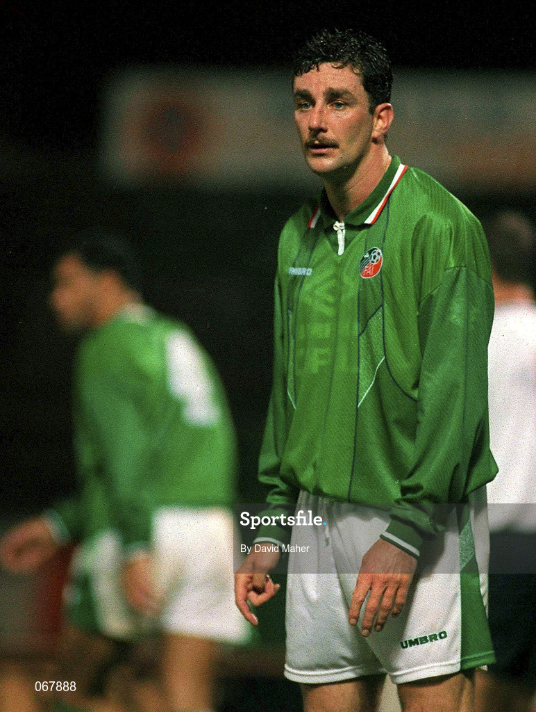 7 September 1994; John Aldridge of Republic of Ireland during the UEFA EURO1996 Group 6 Qualifying match between Latvia and Republic of Ireland at Daugava National Stadium in Riga, Latvia. Photo by David Maher/Sportsfile