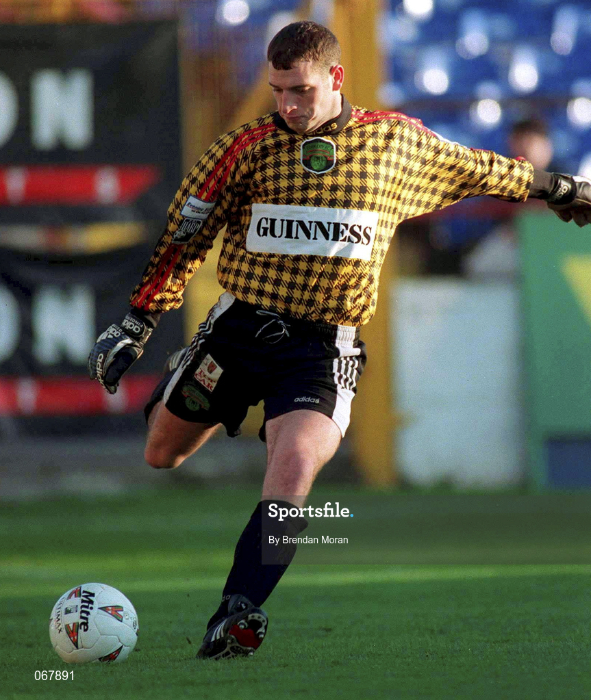 9 November 1997; Noel Mooney of Cork City during the Harp Lager National League Premier Division match between Shamrock Rovers and Cork City at Tolka Park in Dublin. Photo by Brendan Moran/Sportsfile